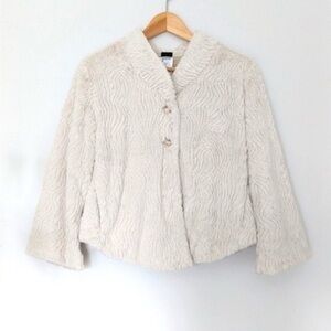 Patagonia Pelage Faux Fur Shawl Collar Jacket Cream XS